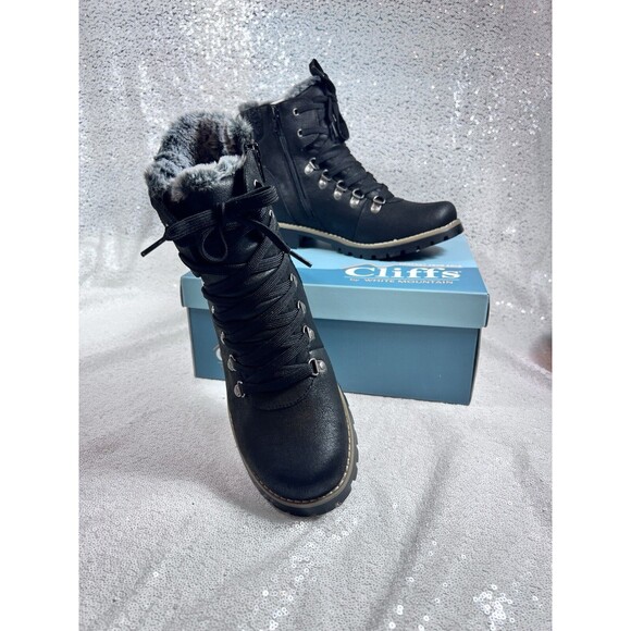 CLIFFS BY WHITE MOUNTAIN Women's Shoes Prized Lugged Lace-Up Ankle Bootie sz 10 - Picture 2 of 11